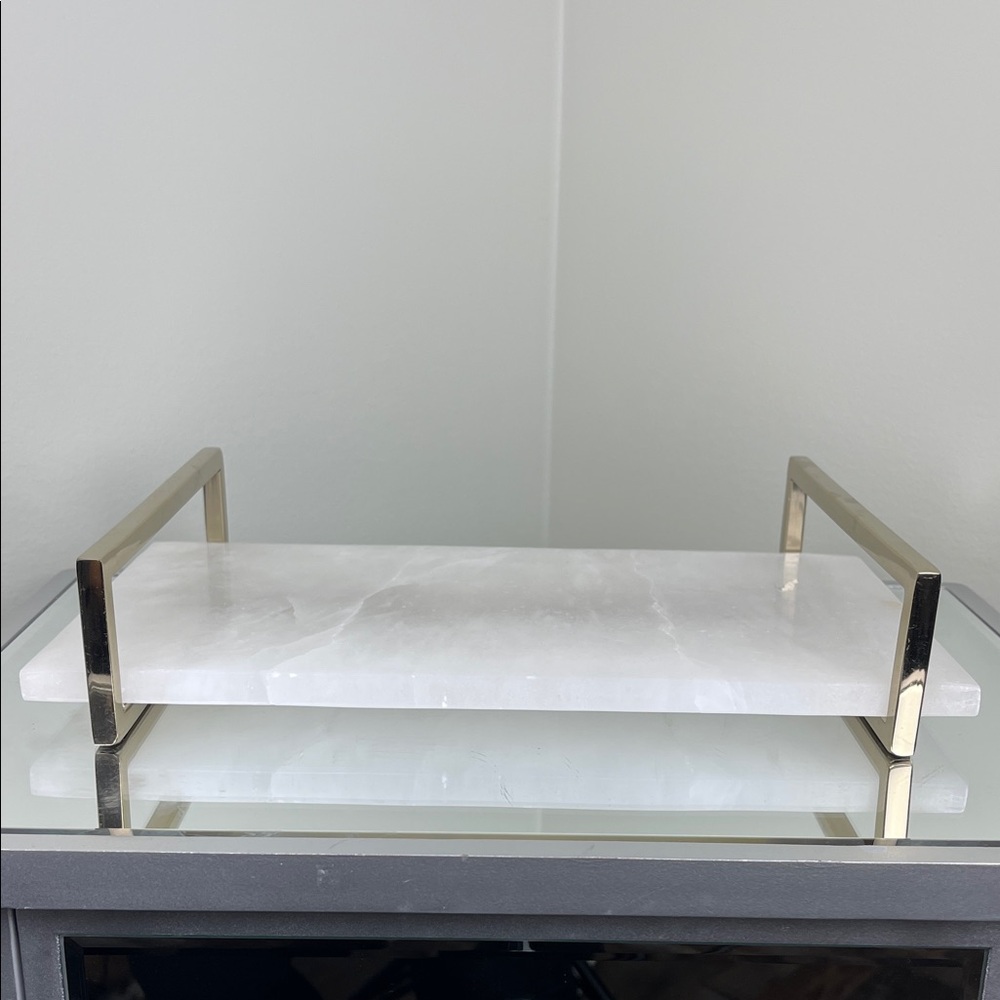 Homegoods Elegant White Marble Tray